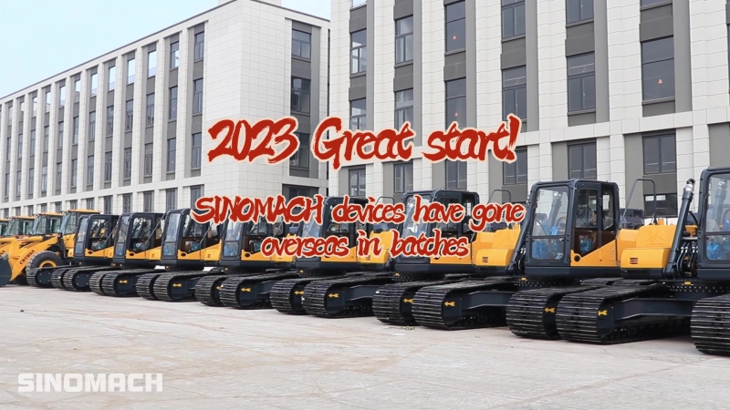 SINOMACH construction machines have gone overseas in batches
