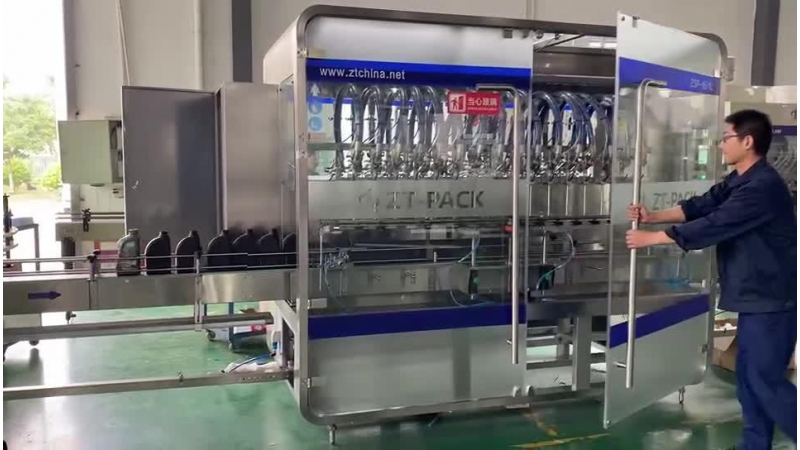 1L Lubricant Oil Bottle Filling Capping Labeling Packing Line