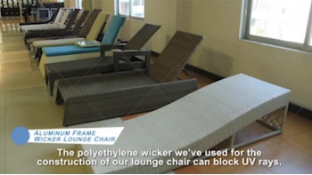 Aluminum Frame Wicker Lounge Chair