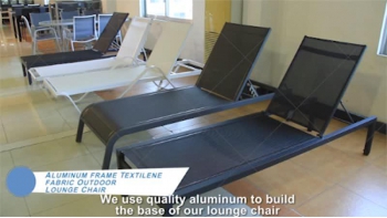 Aluminum Frame Textilene Fabric Outdoor Lounge Chair