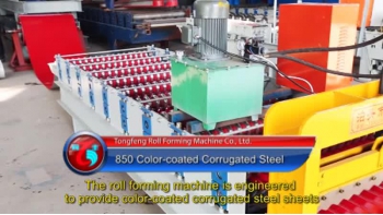 Color Coated Corrugated Steel Sheet Roll Forming Machine