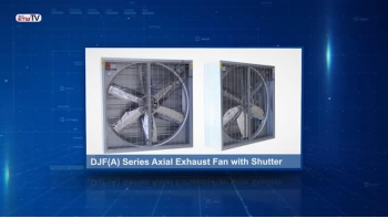 Axial Exhaust Fan with Shutter