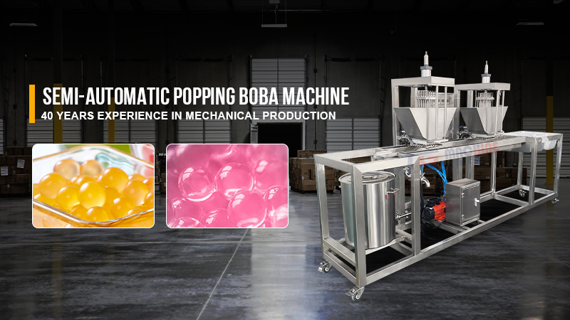 Semi-automatic popping boba machine